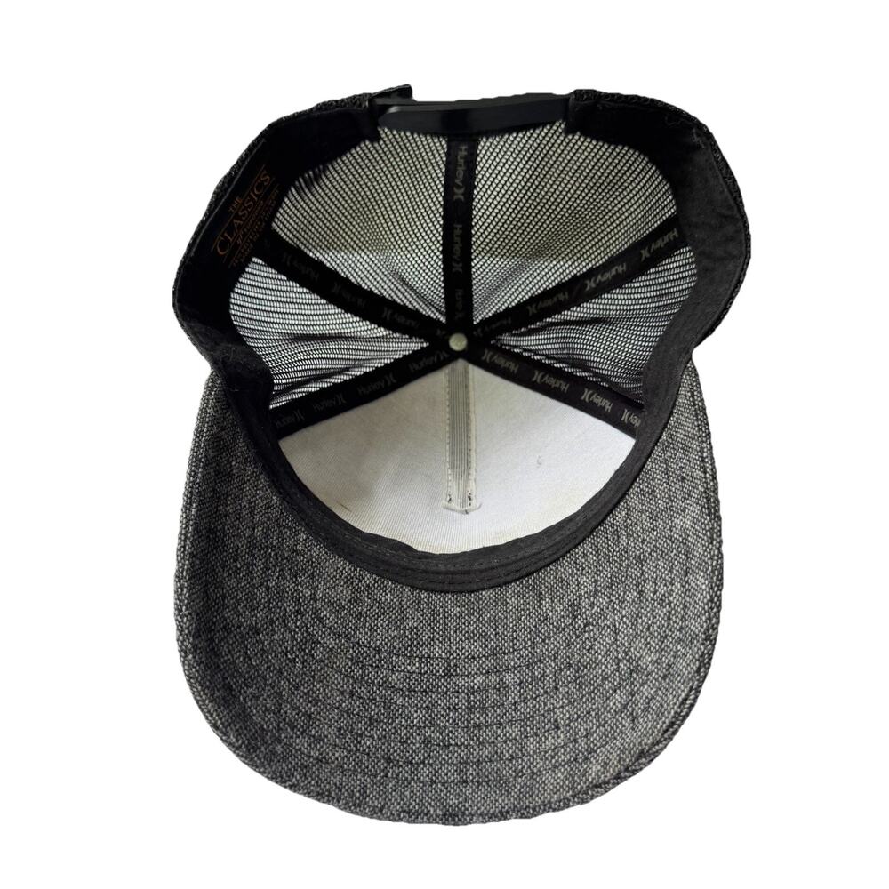 Hurley Dark Gray Icon Slash Trucker Hat Snapback Mesh Wool Blend Streetwear EUC - Picture 5 of 9
